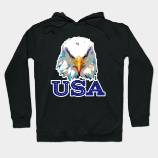 Blue USA Eagle Head Hoodie